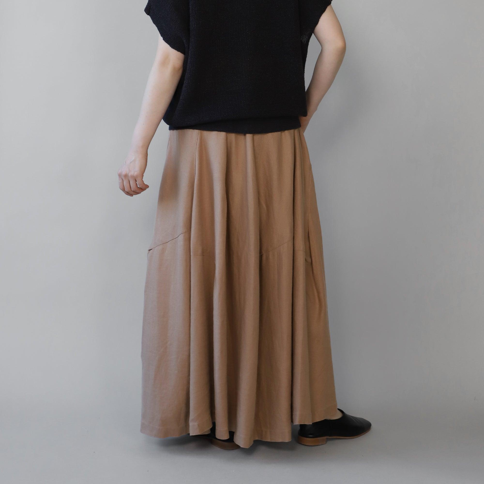 ヘンプバイアスフレアスカート WE2401G010 Mocca