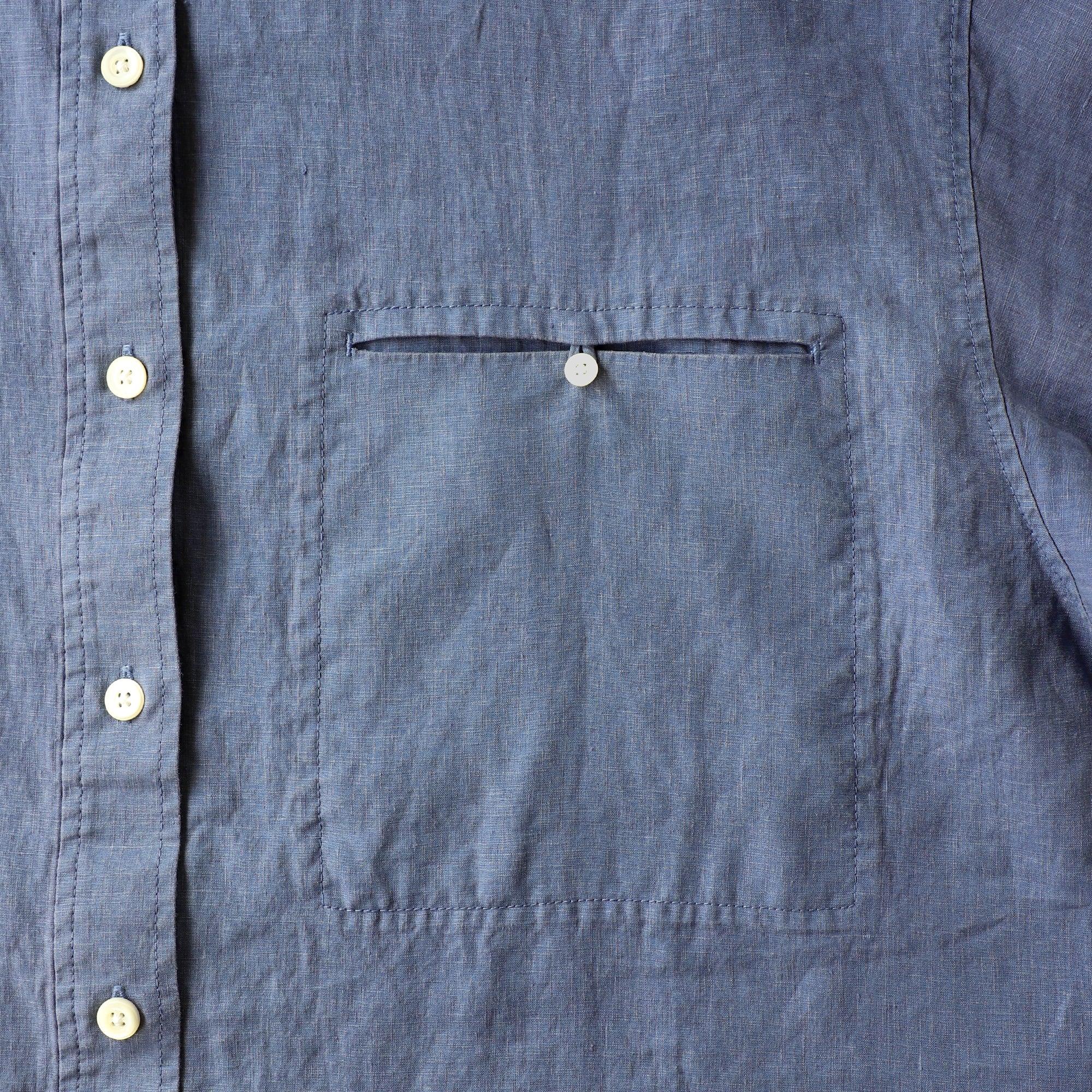 ヘンプフェザーシャツ WE2401G013 Dark Blue detail