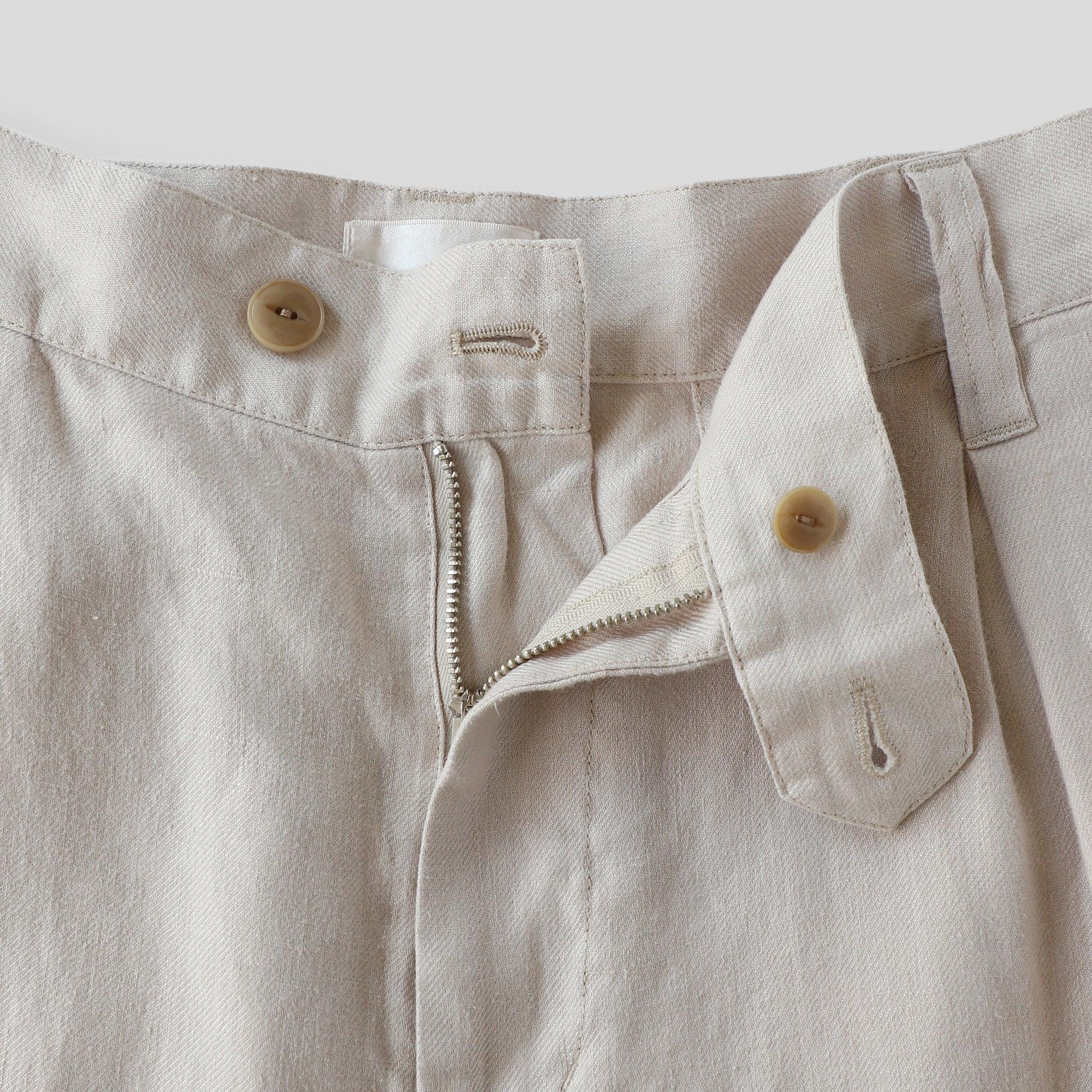 ヘンプストレートパンツ WE2401G008 Beige detail