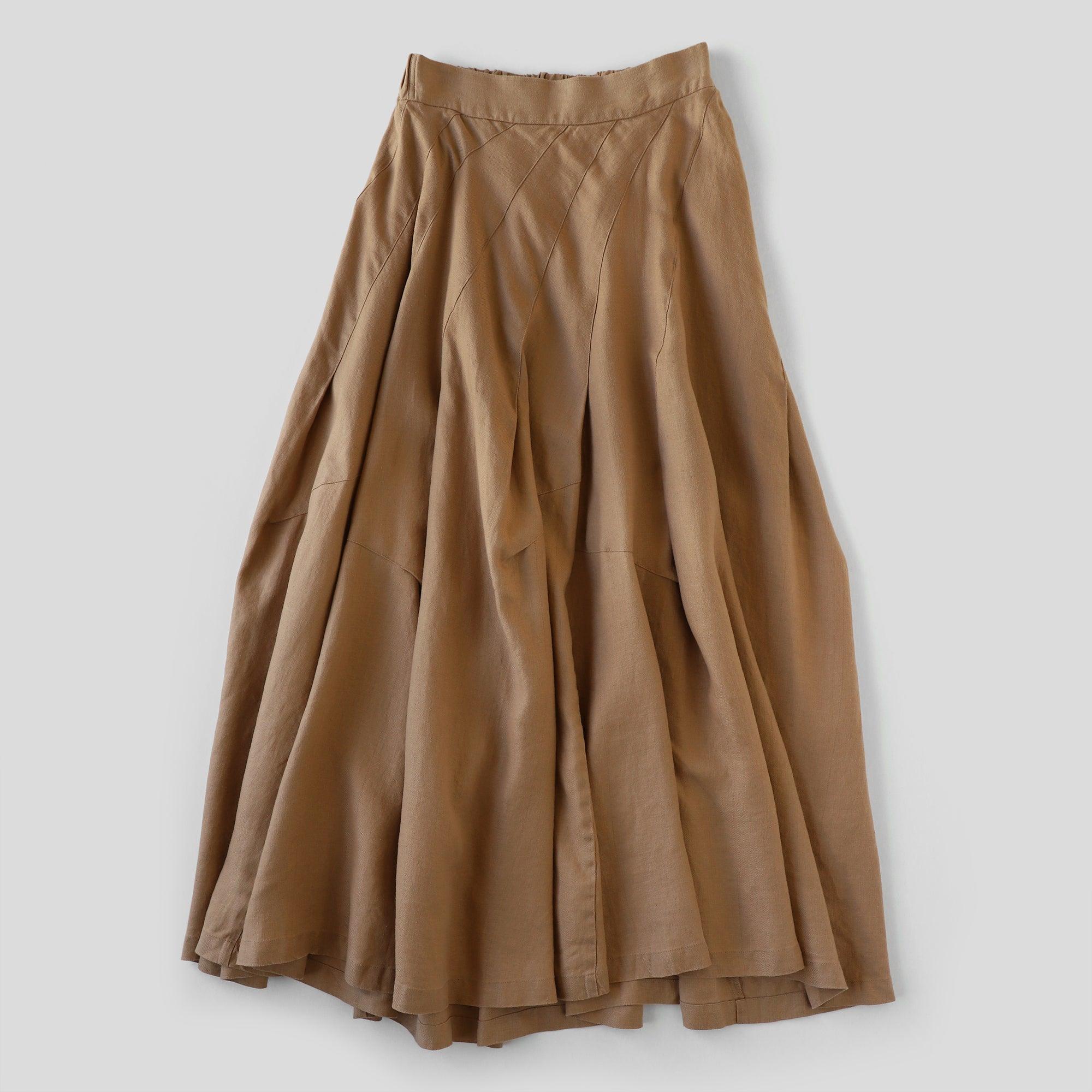 ヘンプバイアスフレアスカート WE2401G010 Mocca