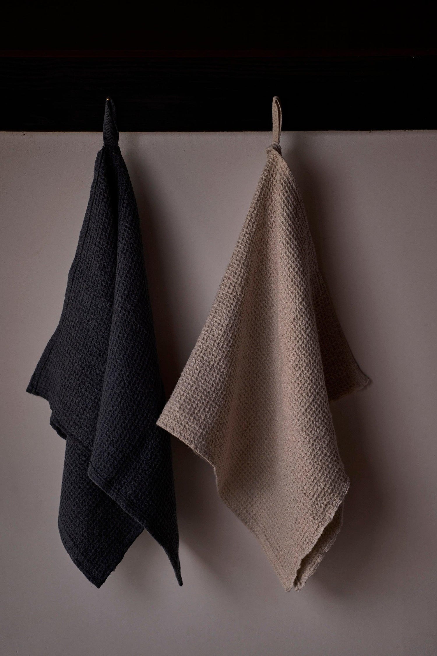 リネン100% ワッフルタオル