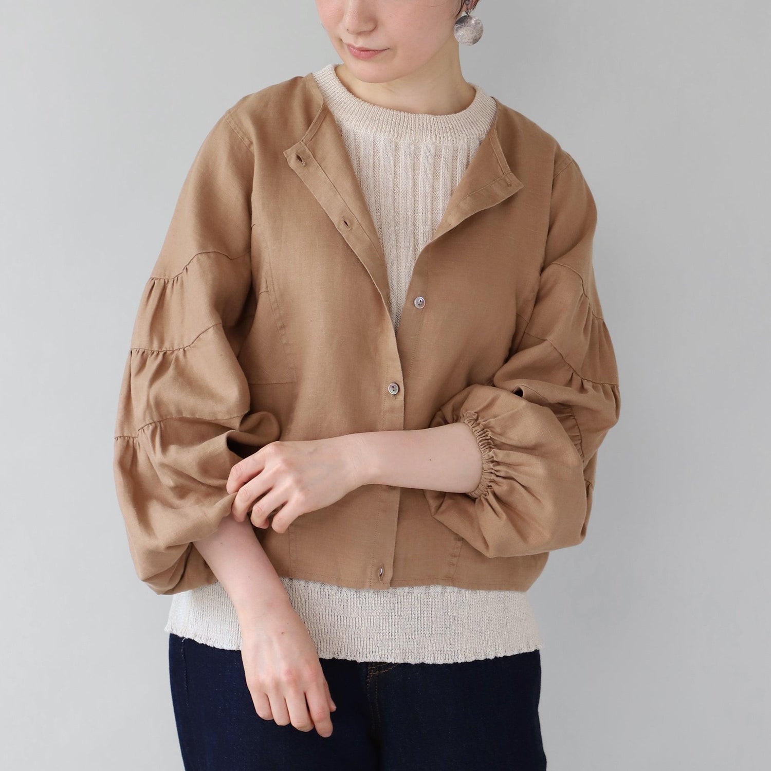 ヘンプコットンニット プルオーバー WE2301G010 正面3