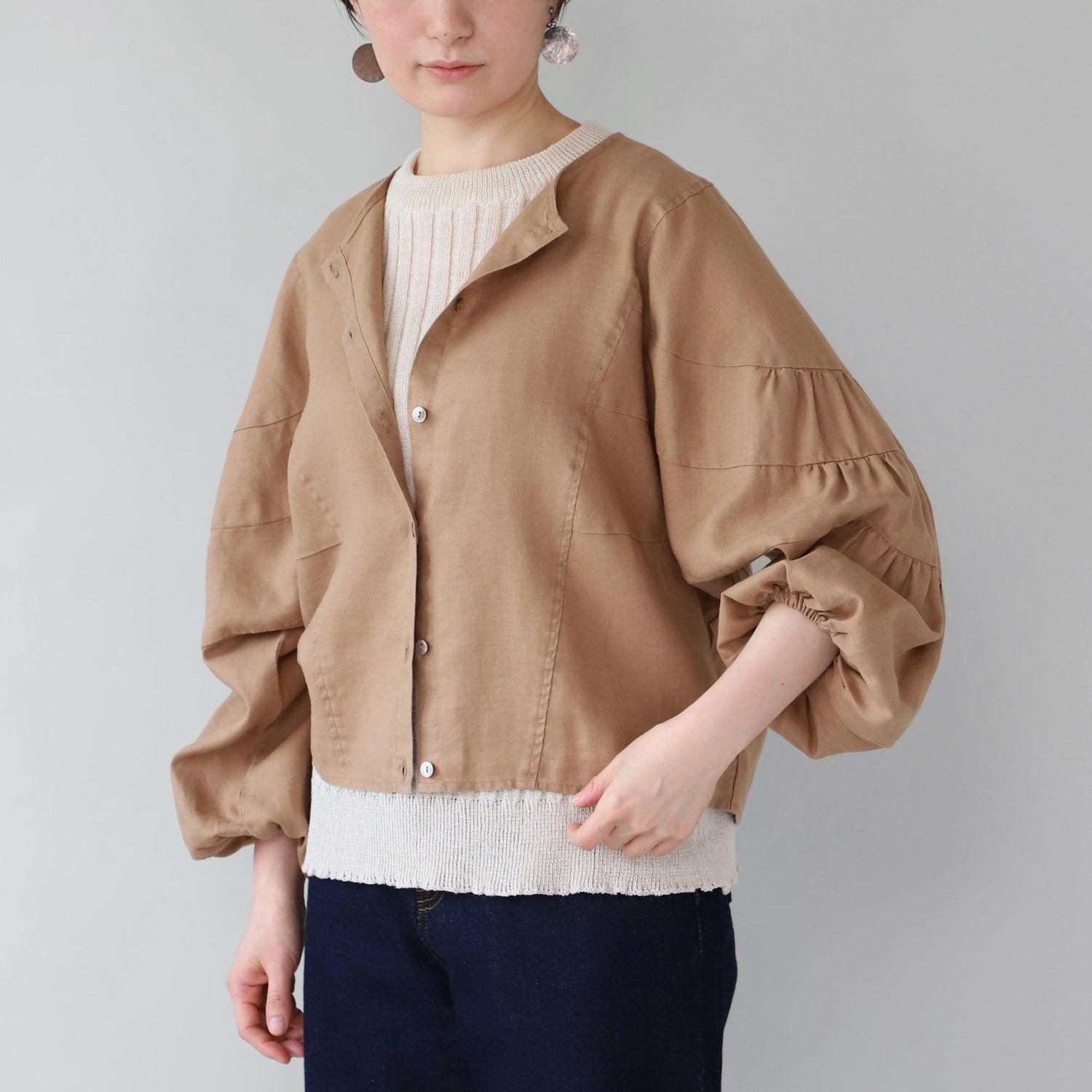 ヘンプコットンニット プルオーバー WE2301G010 正面2