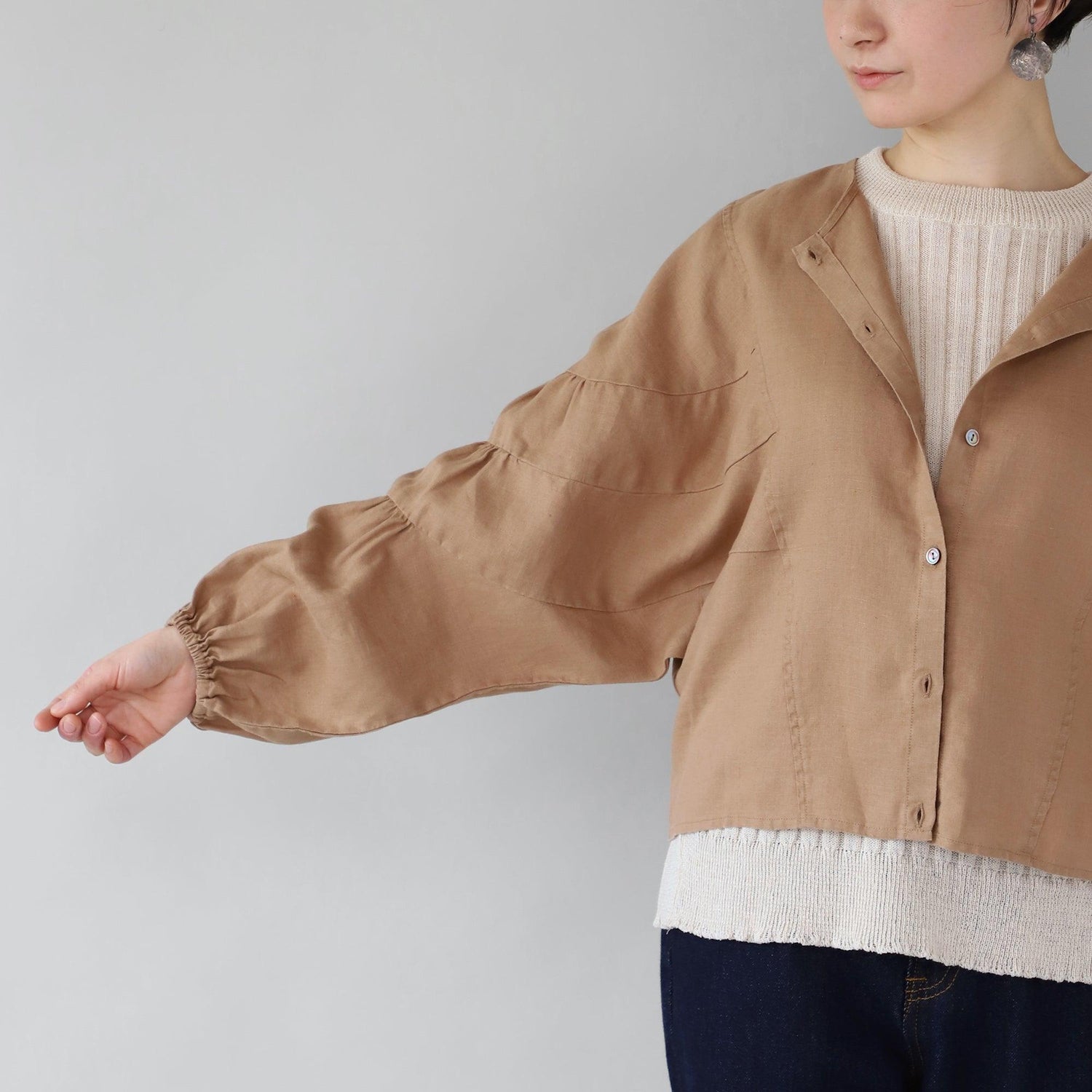 ヘンプギャザープルオーバー WE2301G007 袖