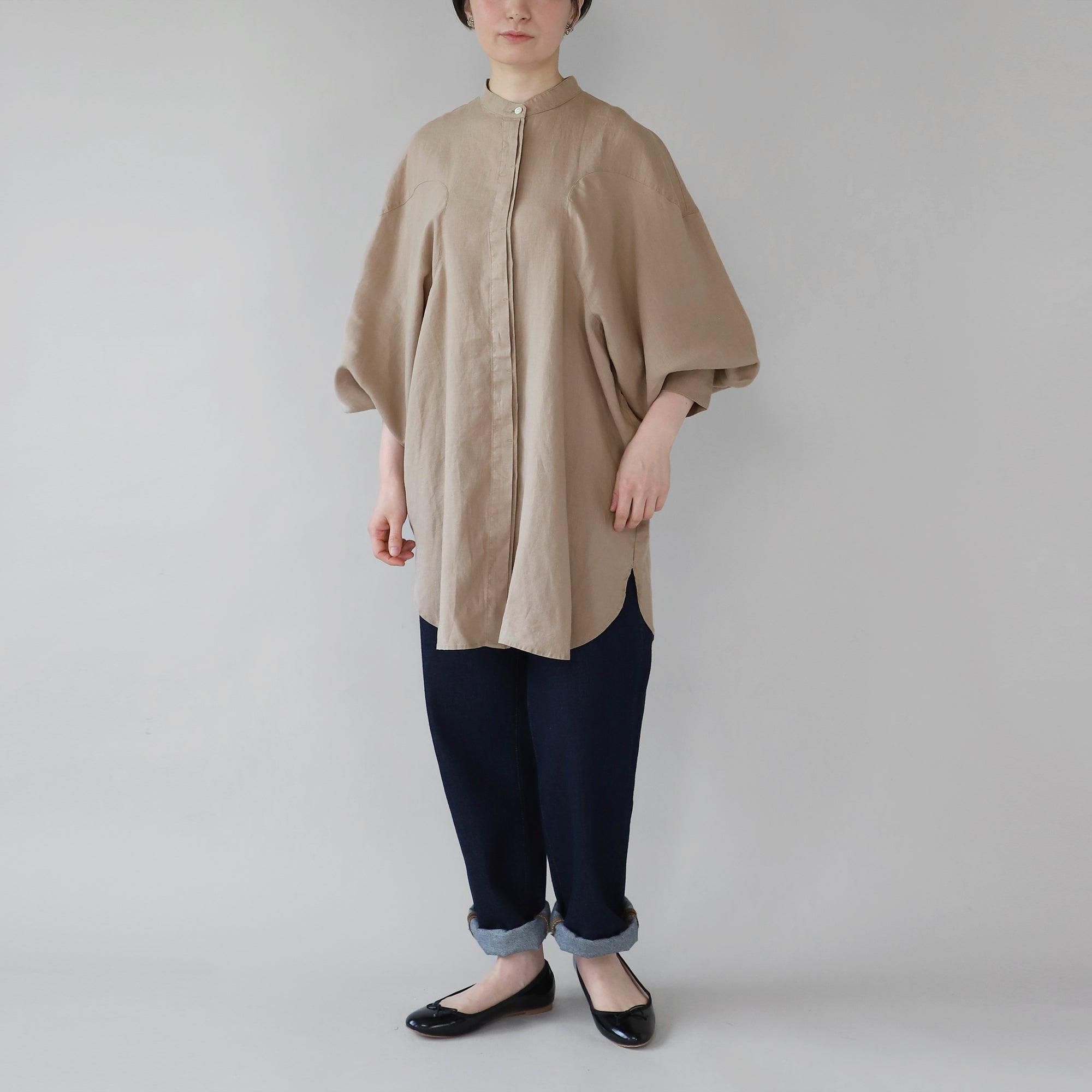 ヘンプ デザインスリーブシャツ WE2301G006 正面1
