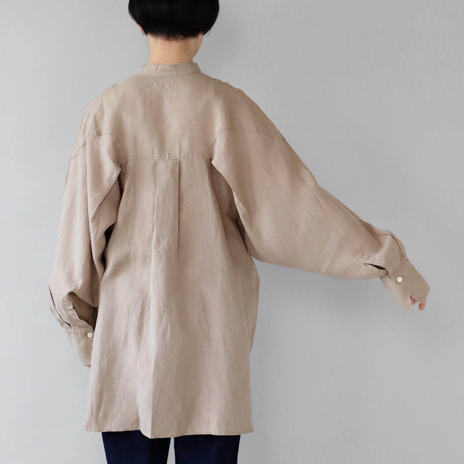ヘンプ デザインスリーブシャツ WE2301G006 スリーブ 背面