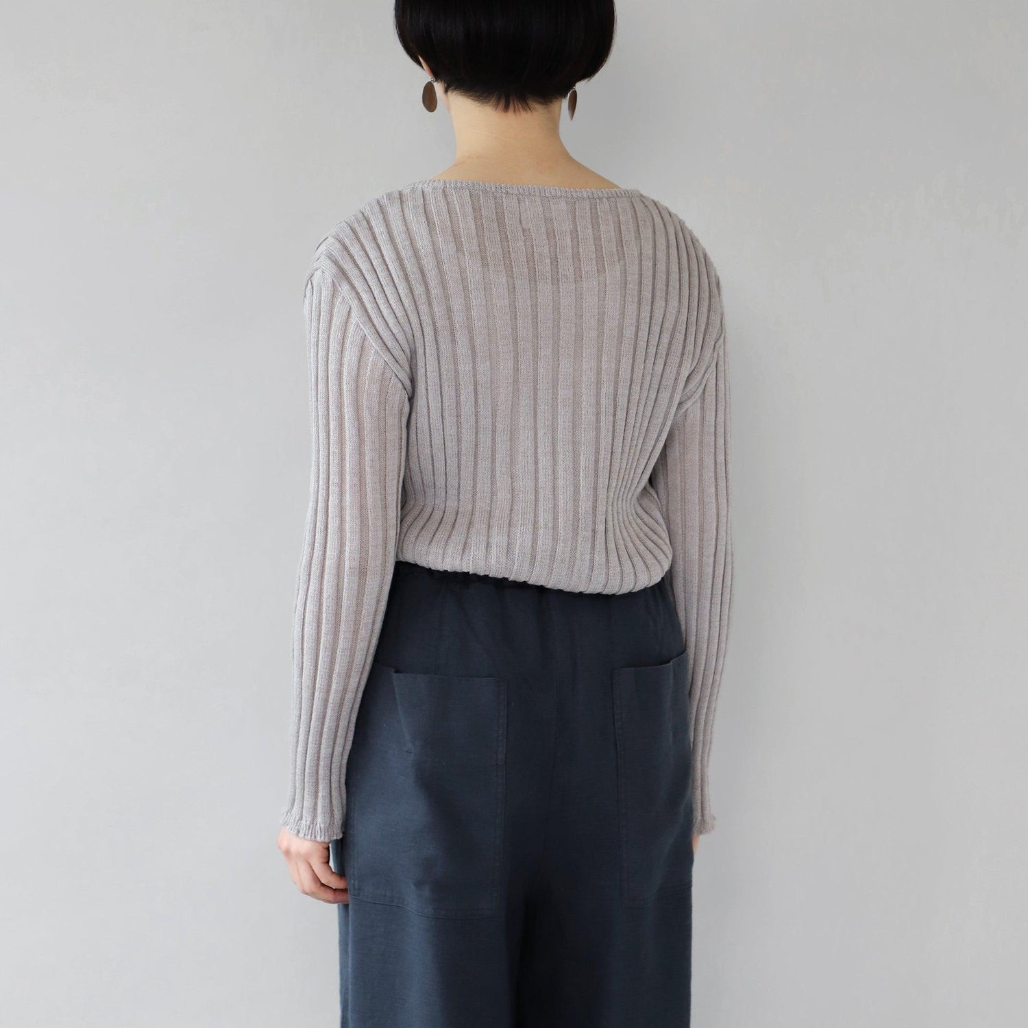 ヘンプコットンニット ロングスリーブ WE2301G011 バック