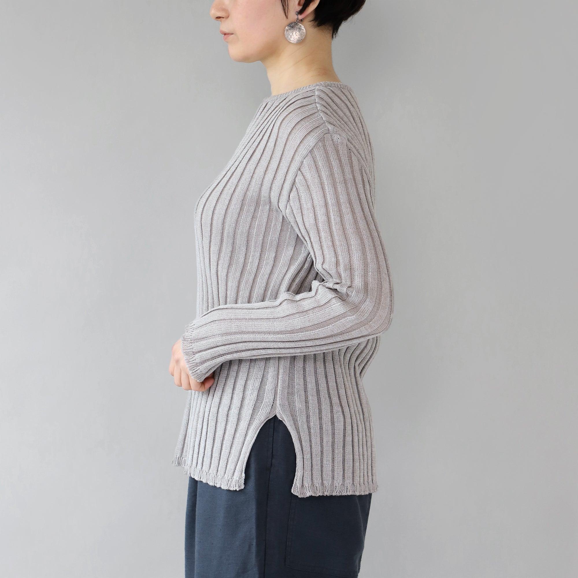 ヘンプコットンニット ロングスリーブ WE2301G011 サイド
