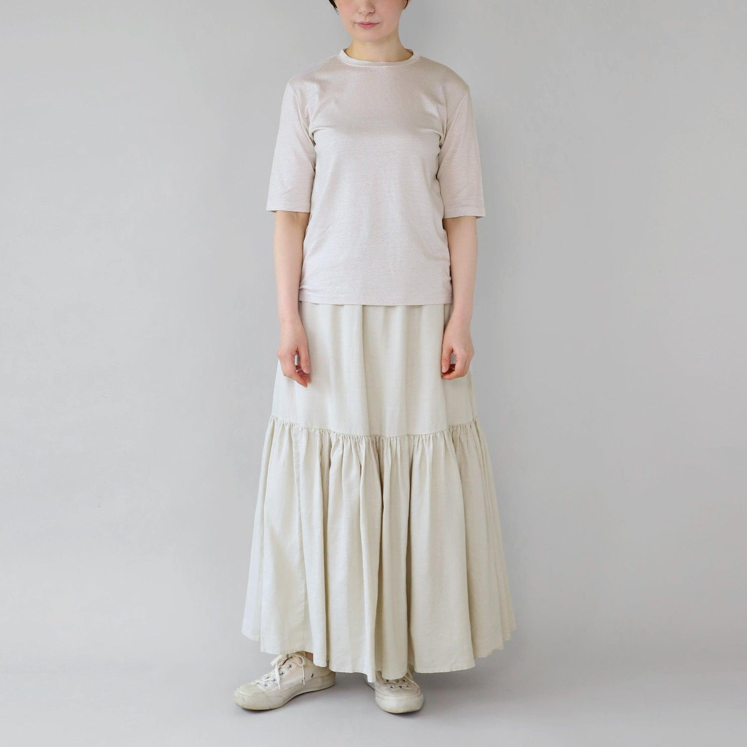 ヘンプTシャツショートスリーブ WE2301G015 white メイン