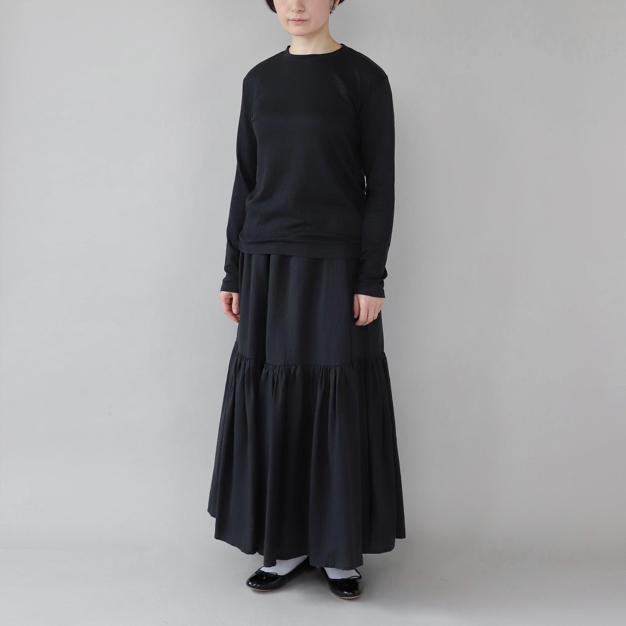 Products ヘンプギャザースカート WE2301G008 Black