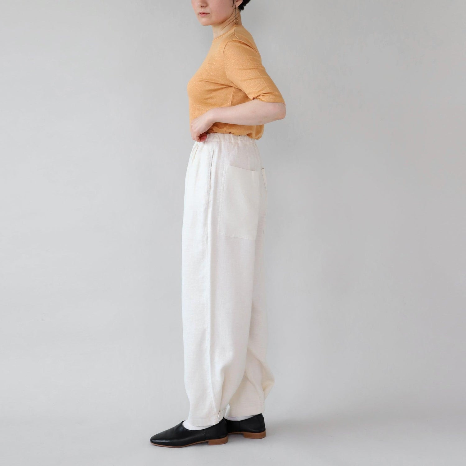 ヘンプキャンバスパンツ WE2301G009 White サイド