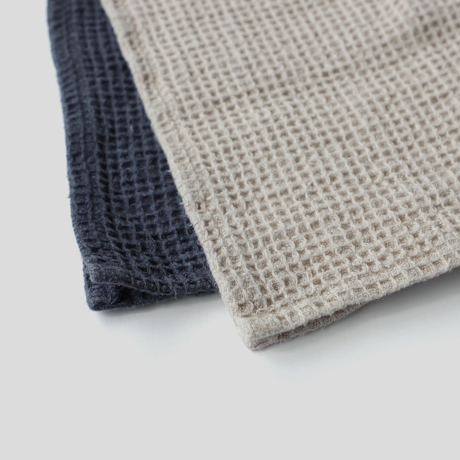 リネン100% ワッフルタオル