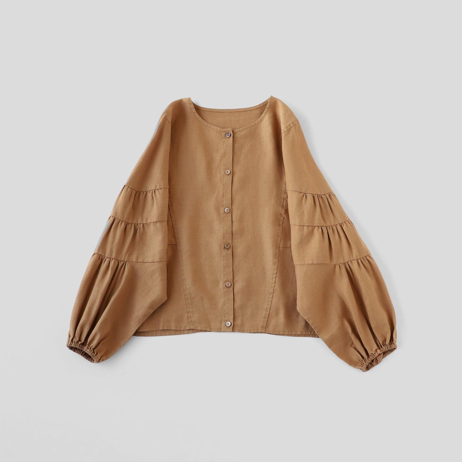 ヘンプギャザープルオーバー WE2301G007 Brown