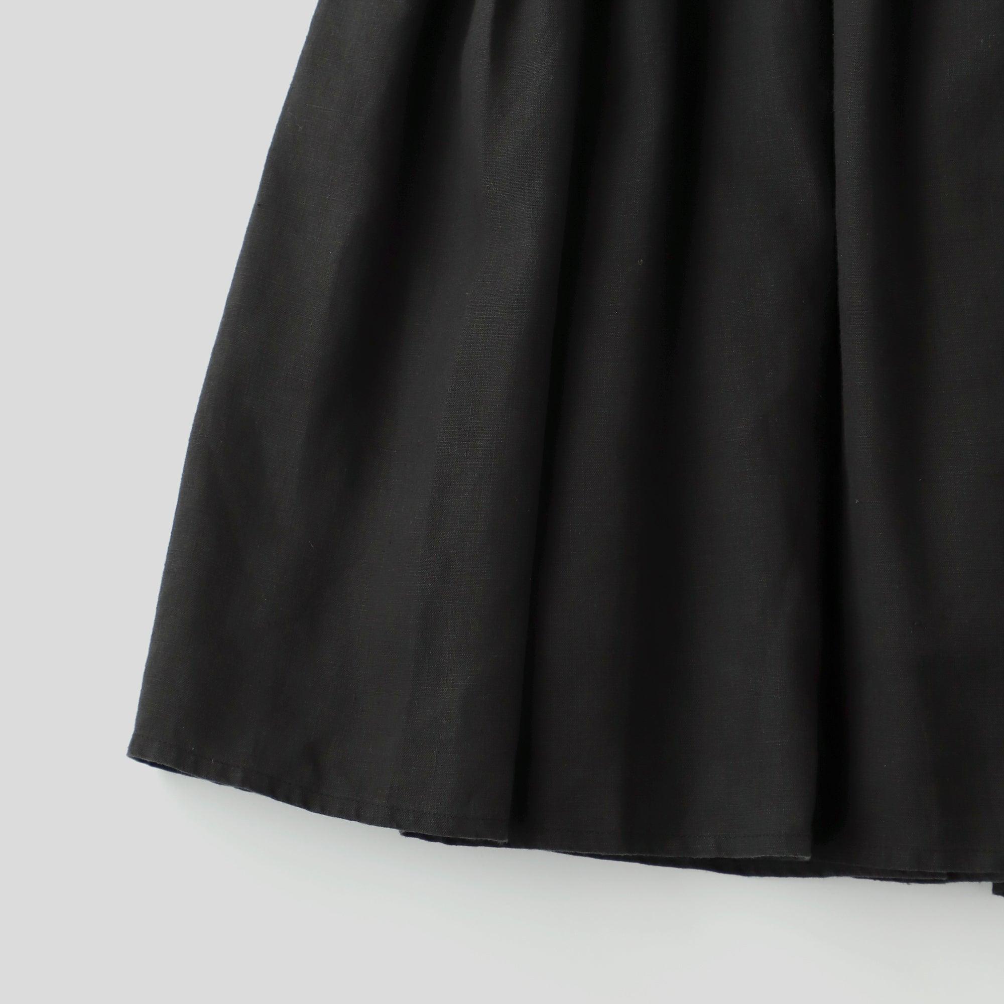 Products ヘンプギャザースカート WE2301G008 Black 詳細