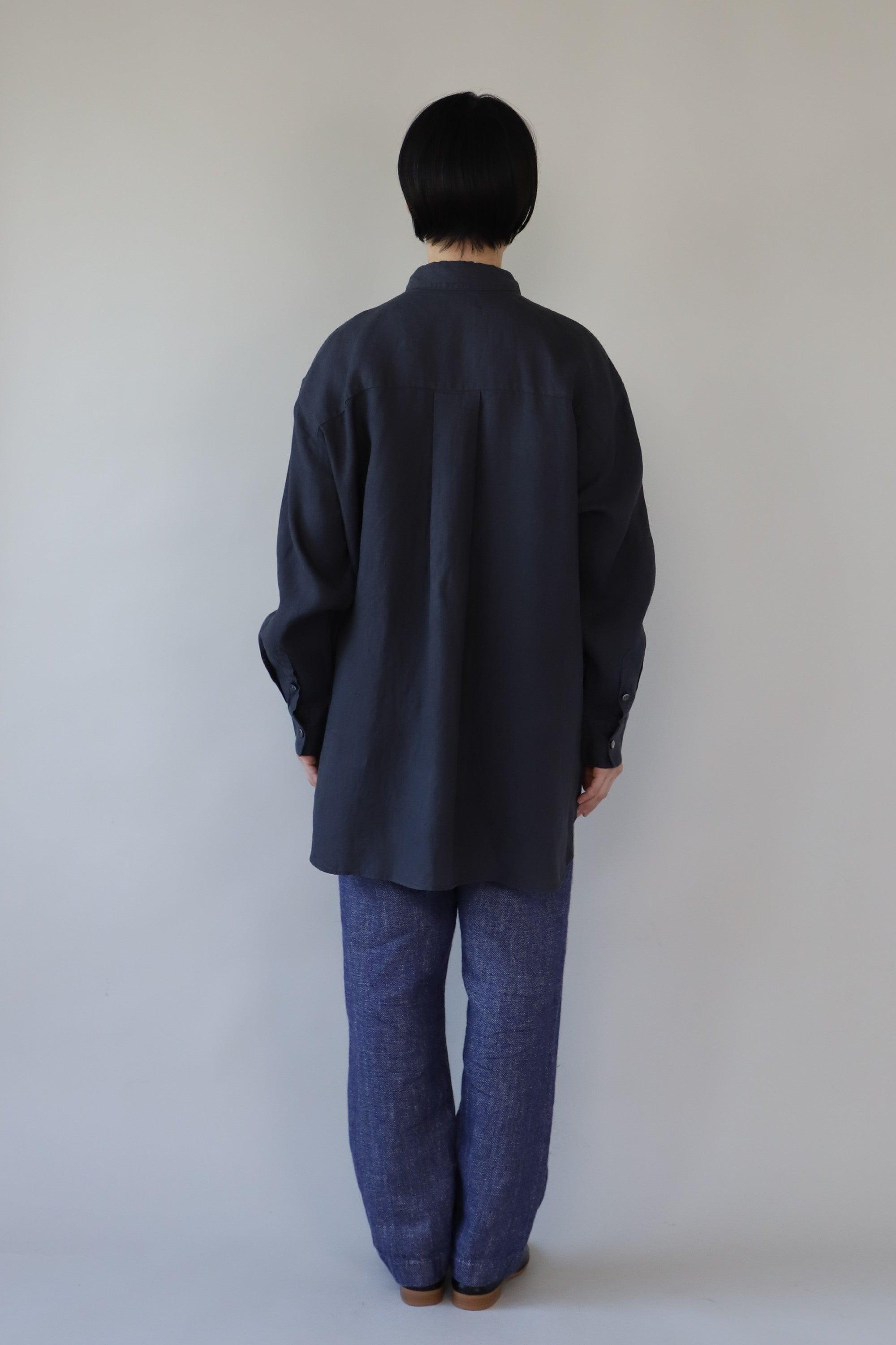 ヘンプショップシャツ WE2301G003 Black 全身