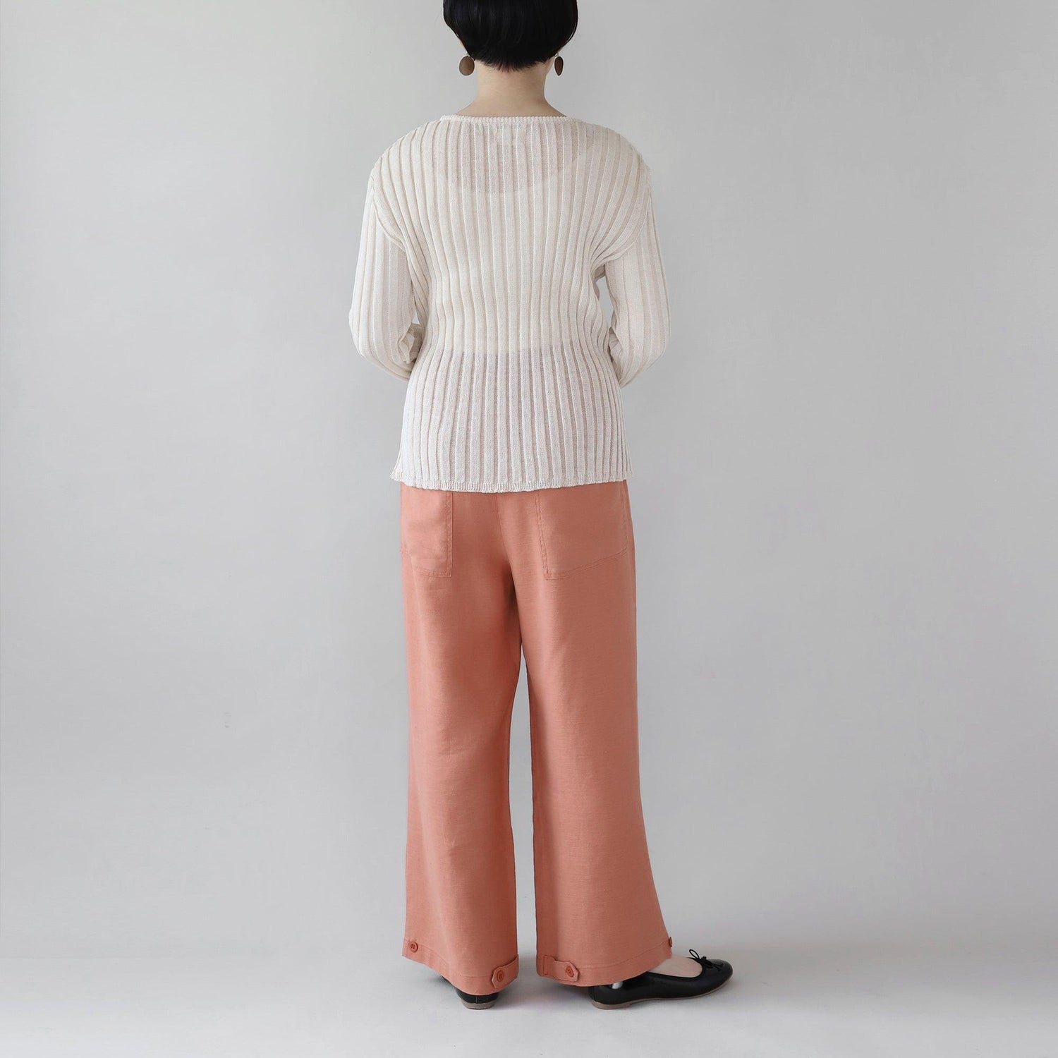 ヘンプキャンバスパンツ WE2301G009 Pink-Orange 背面