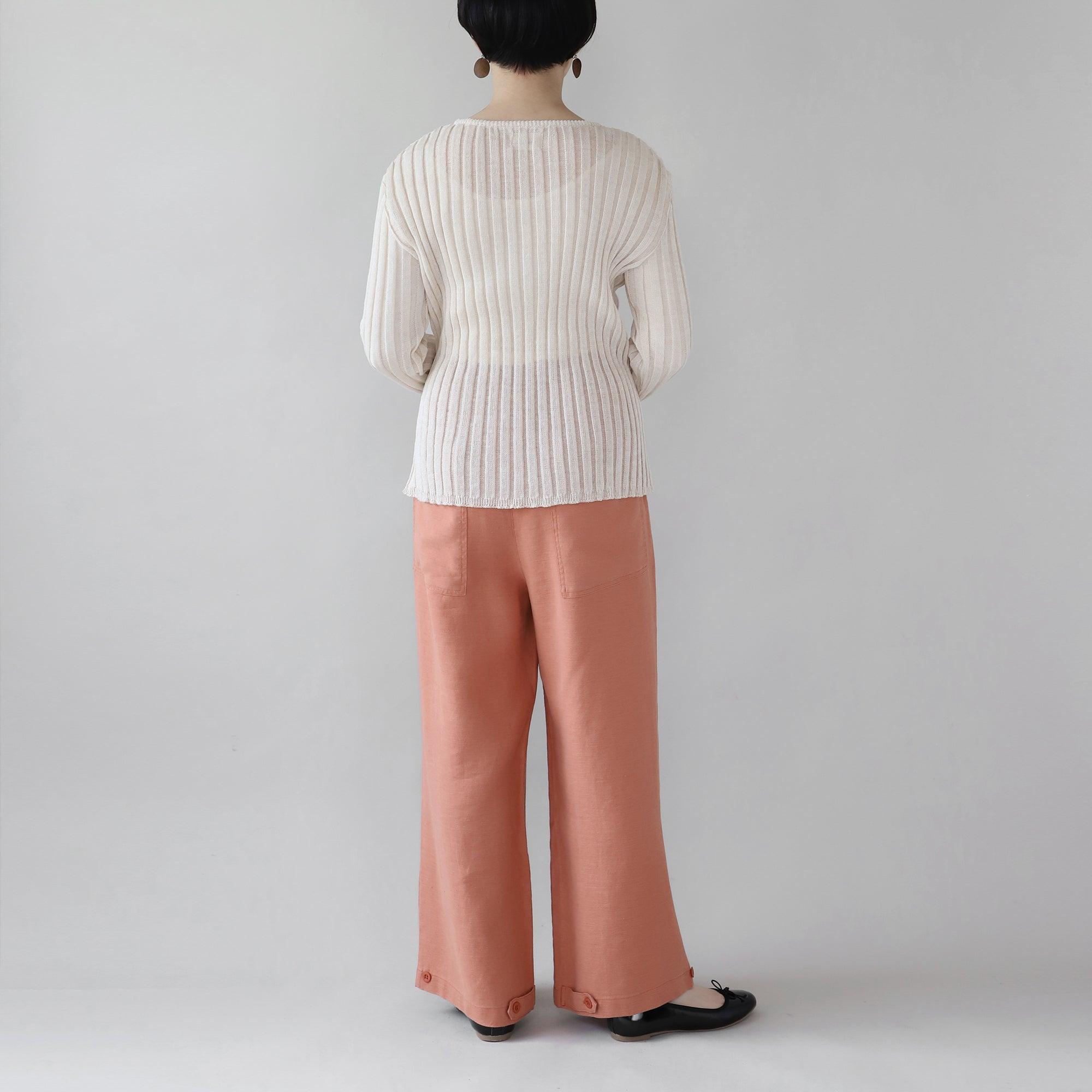 ヘンプキャンバスパンツ WE2301G009 Pink-Orange 背面