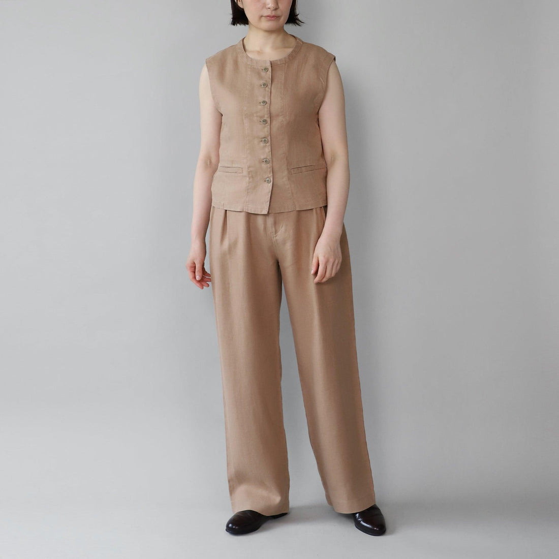 ヘンプストレートパンツ WE2401G008 Mocca