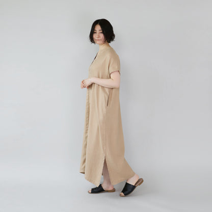 スキッパーフレンチスリーブワンピース