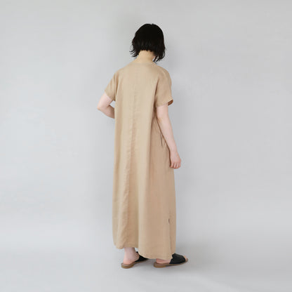 スキッパーフレンチスリーブワンピース