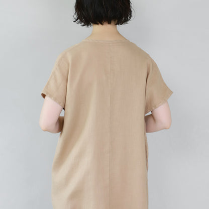 スキッパーフレンチスリーブワンピース