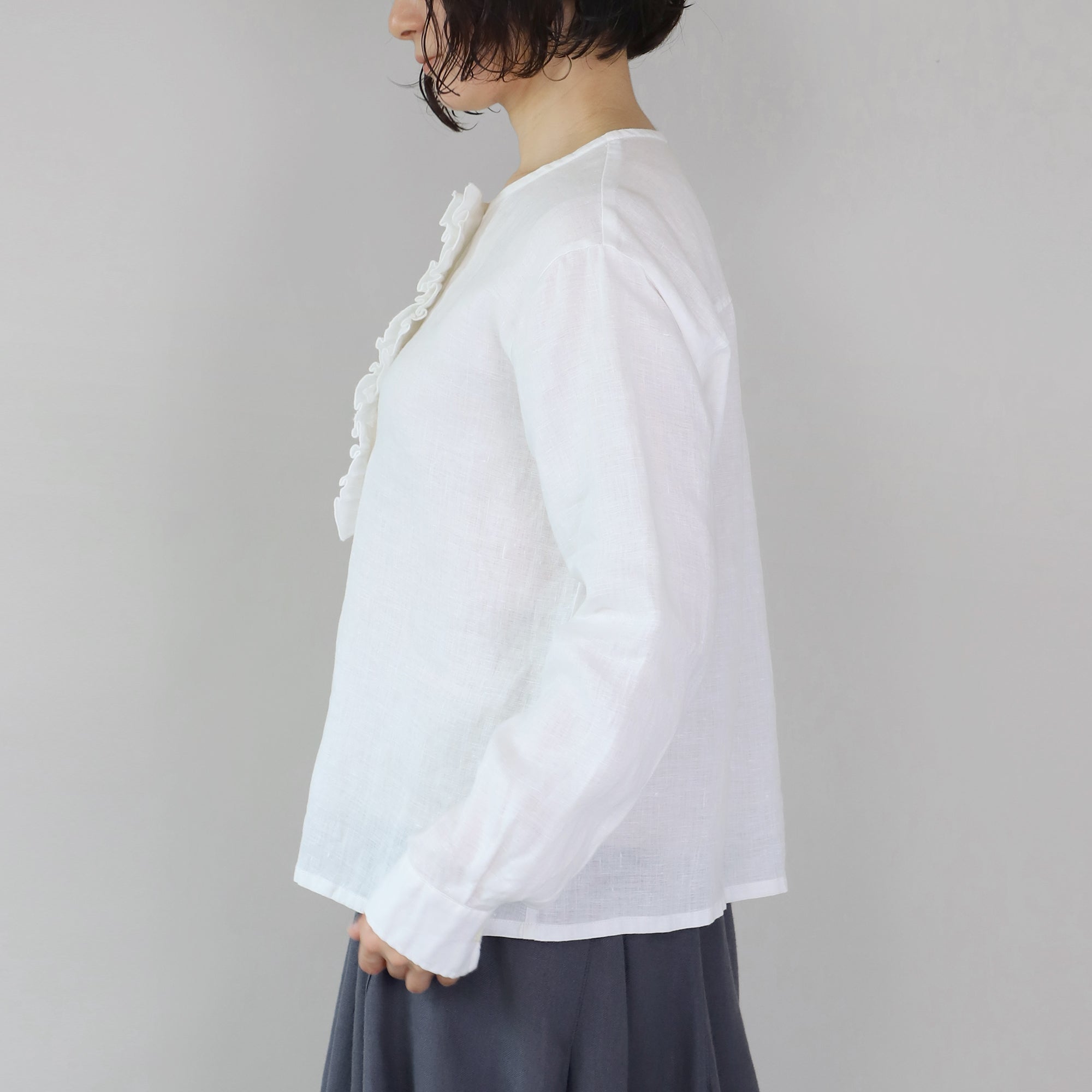 フリルヘンプシャツ