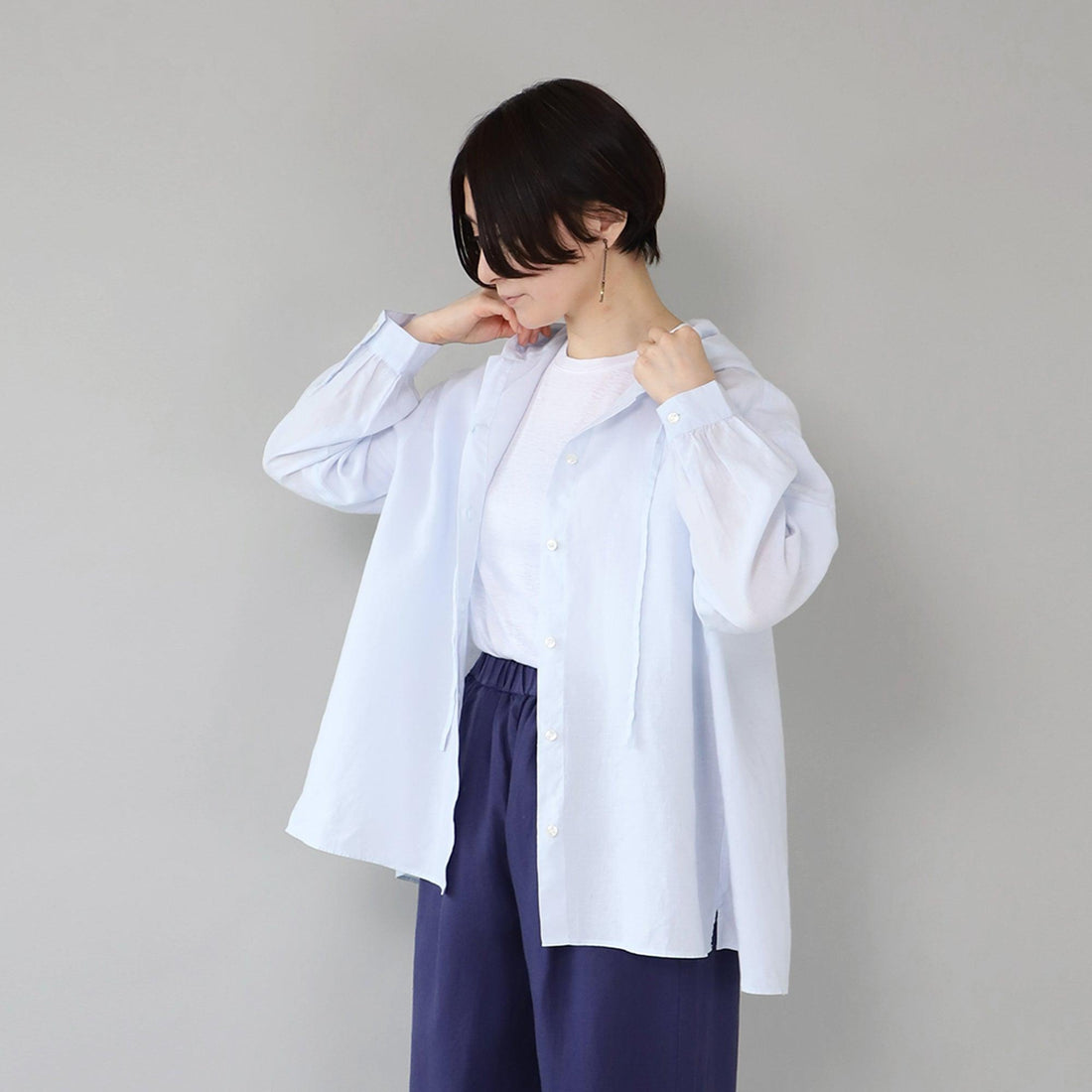 WE2501G006 ヘンプフーディシャツ