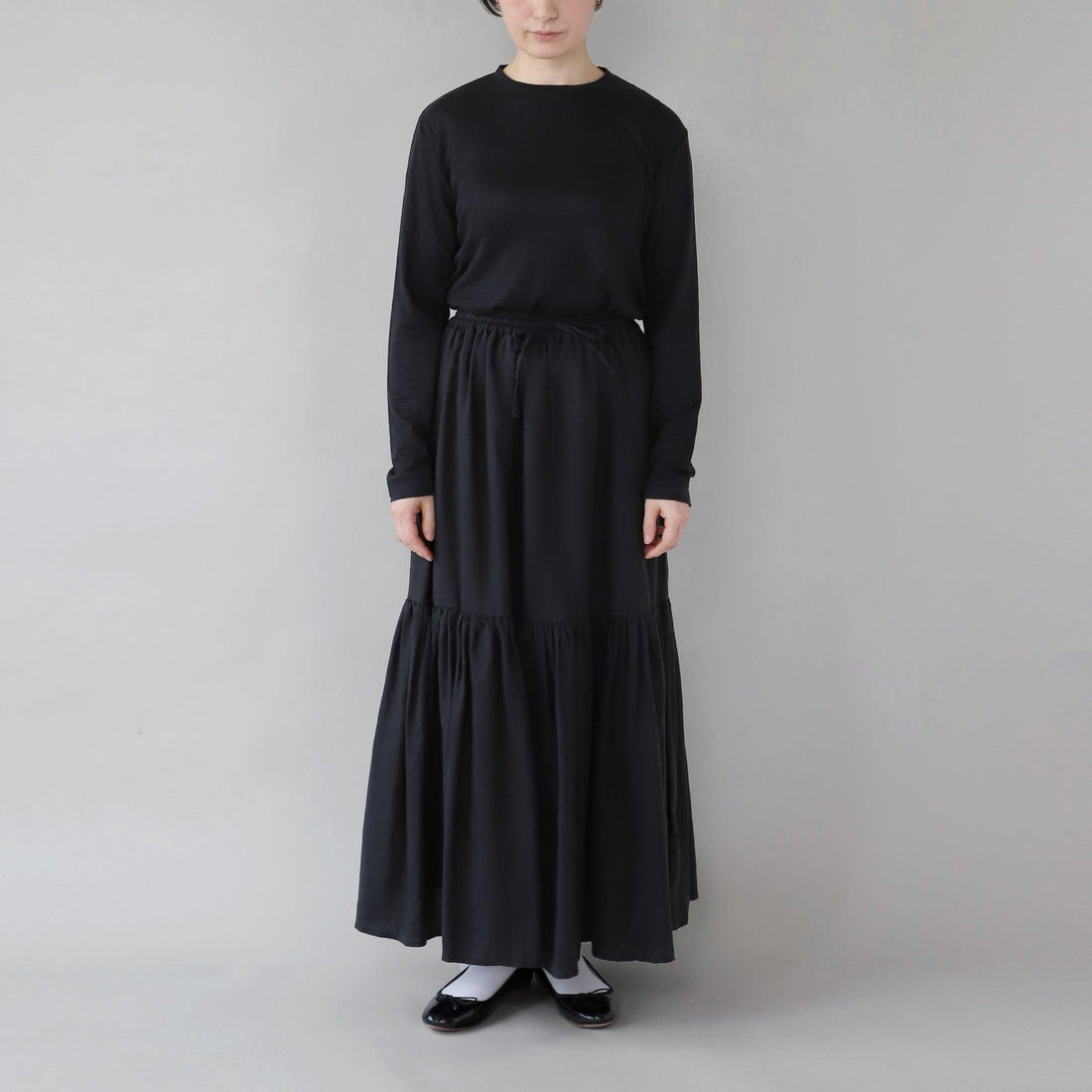 Products ヘンプギャザースカート WE2301G008 BLK