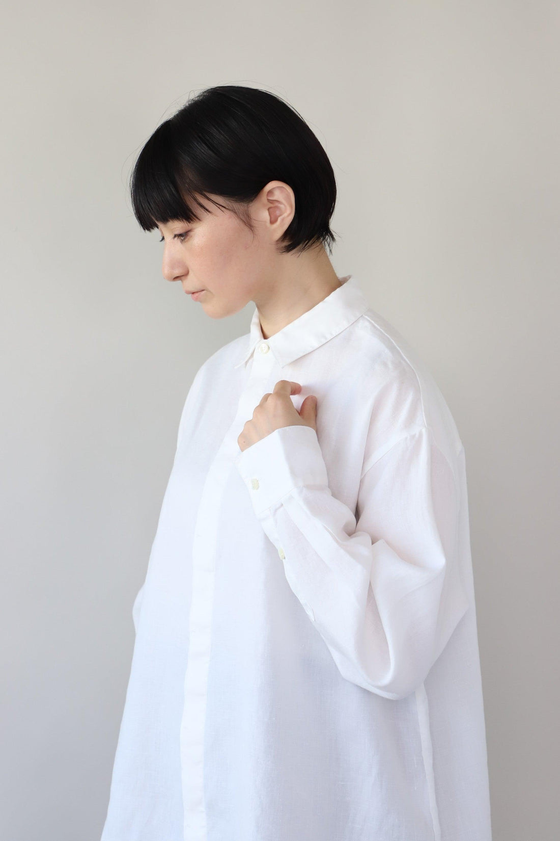 ヘンプショップシャツ　WE2301G003 White